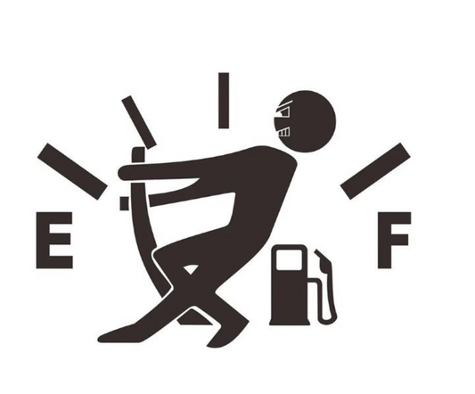 Car Funny Fuel/Petrol Vinyl Sticker Black