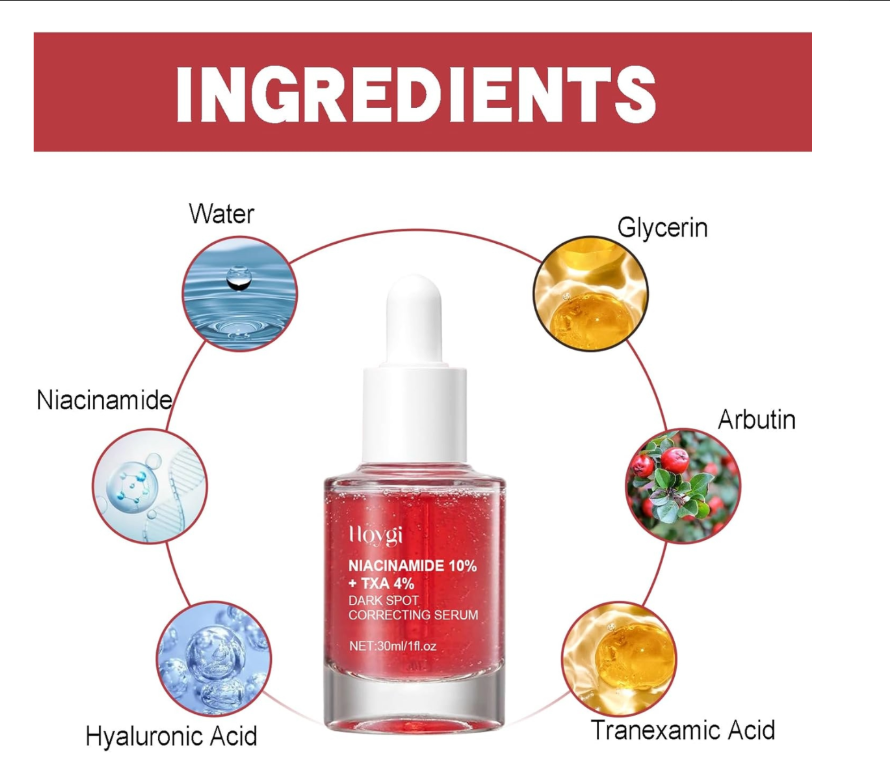 Dark Spot Correcting Glow Serum And Hoygi Niacinamide 10%+TXA 4% Serum
