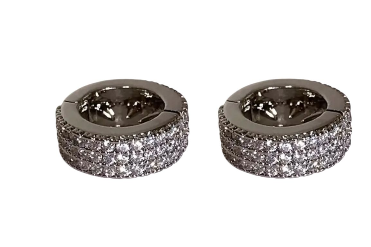 Elegant Vintage Inspired Round Rhinestone Metal Hair Clip