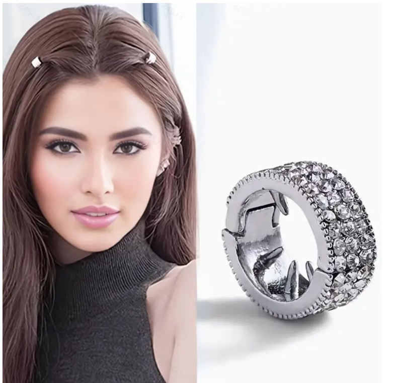 Elegant Vintage Inspired Round Rhinestone Metal Hair Clip