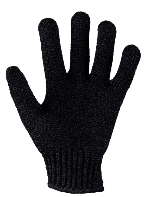 Exfoliating Bath Gloves for Shower Deep Exfoliating Towel - Black