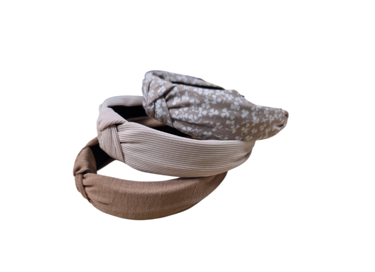 Minimalist Floral Solid Fabric Headbands
