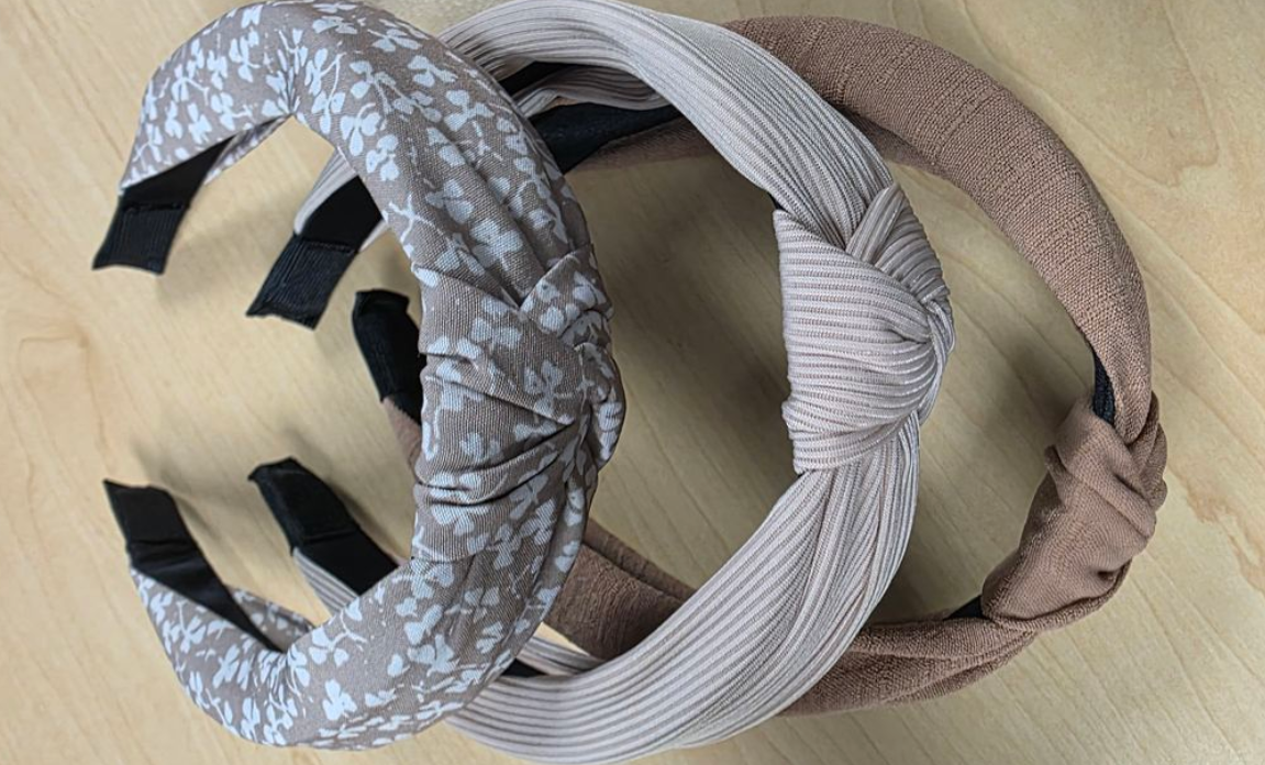 Minimalist Floral Solid Fabric Headbands