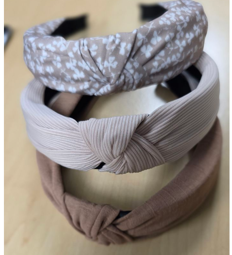 Minimalist Floral Solid Fabric Headbands