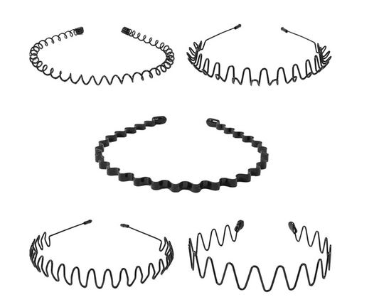 Fashion Hairband Unisex Headband Alice Band Set Of 5