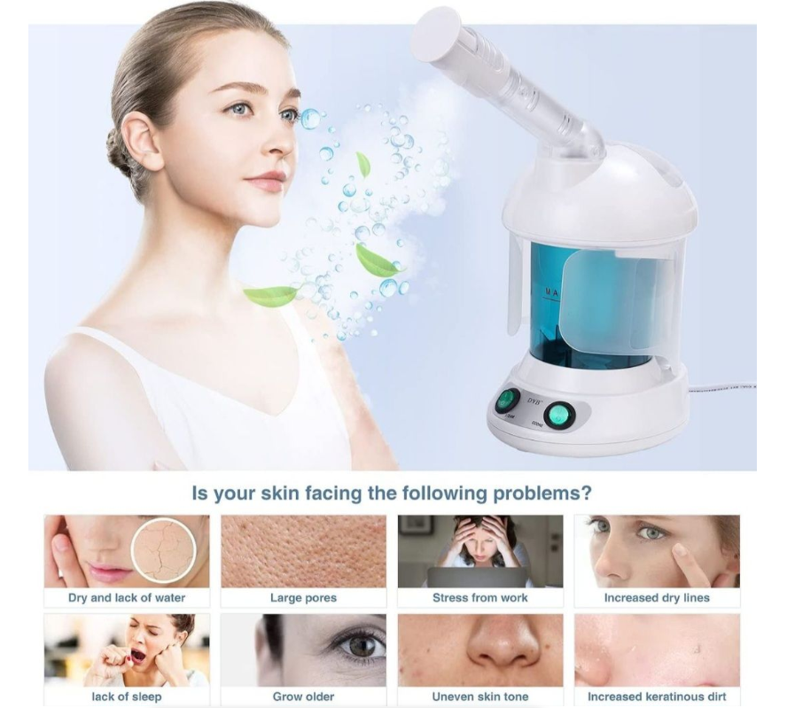 Portable Facial Steamer with Brightening & Anti Oxidation Mask