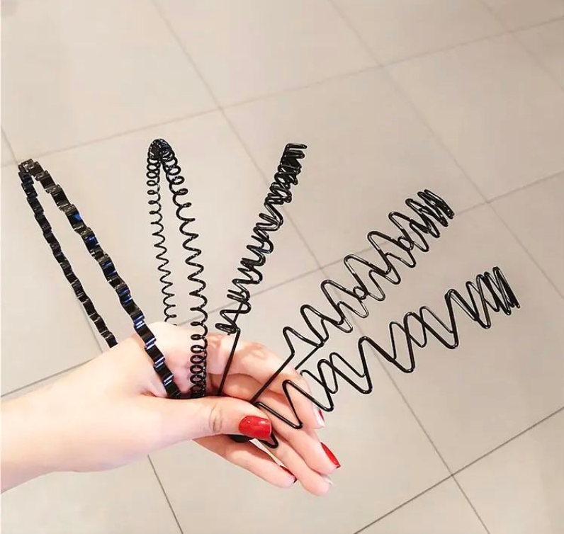 6 Invisible Fashion Hairband Unisex Headband,Non slip sleek wavy headband