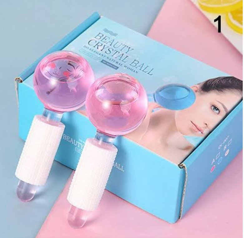 2 Pieces Pink Large Ice Hockey Facial Cooling Ice Rollers