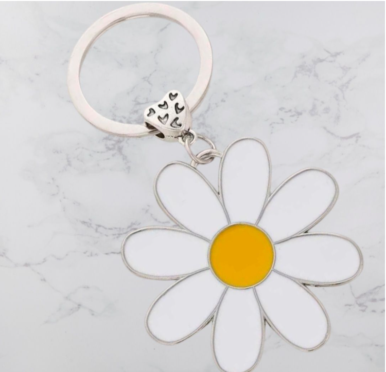 Flower Keychain & Ring Set