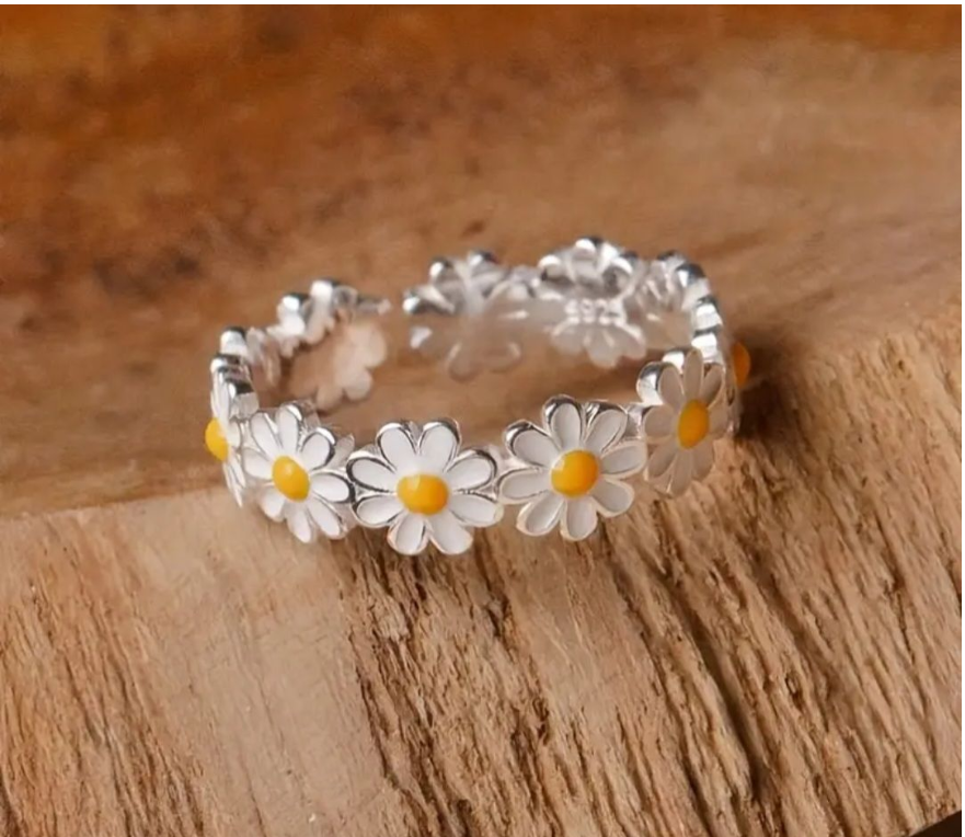 Flower Keychain & Ring Set