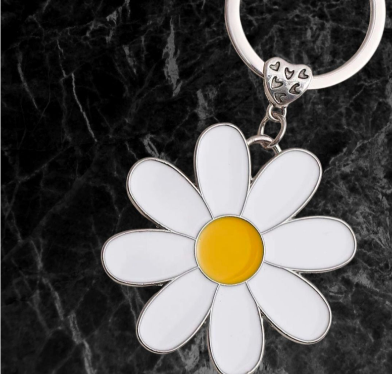 Flower Keychain & Ring Set