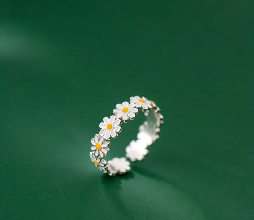 Flower Keychain & Ring Set