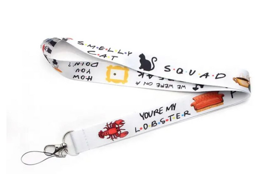 Friends Classic Neck Strap Lanyard - White