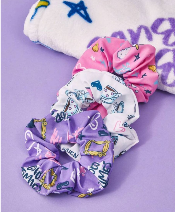 Friends 3-Piece Hair Scrunchie Set