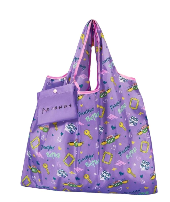 Friends-Themed Tote Bag - Iconic Purple Design