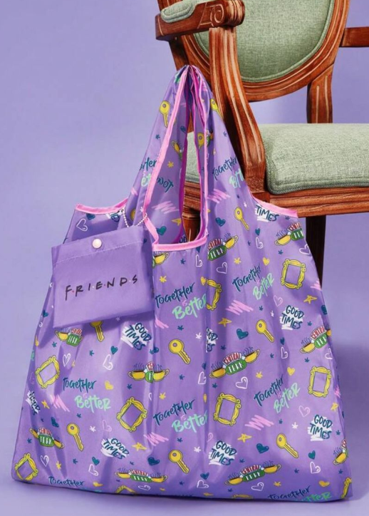 Friends-Themed Tote Bag - Iconic Purple Design