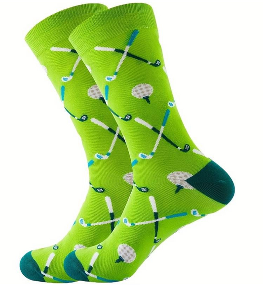 Green Golf Crew Socks