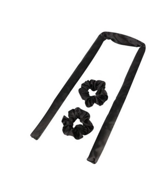 Heatless Curling Rod Headband Black