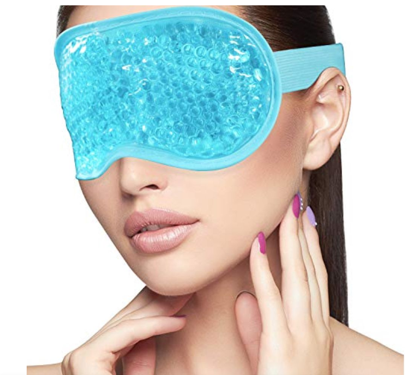 Beauty Health Migraine Relief Anti Aging Cooling Eye Mask and Face Mask - Green