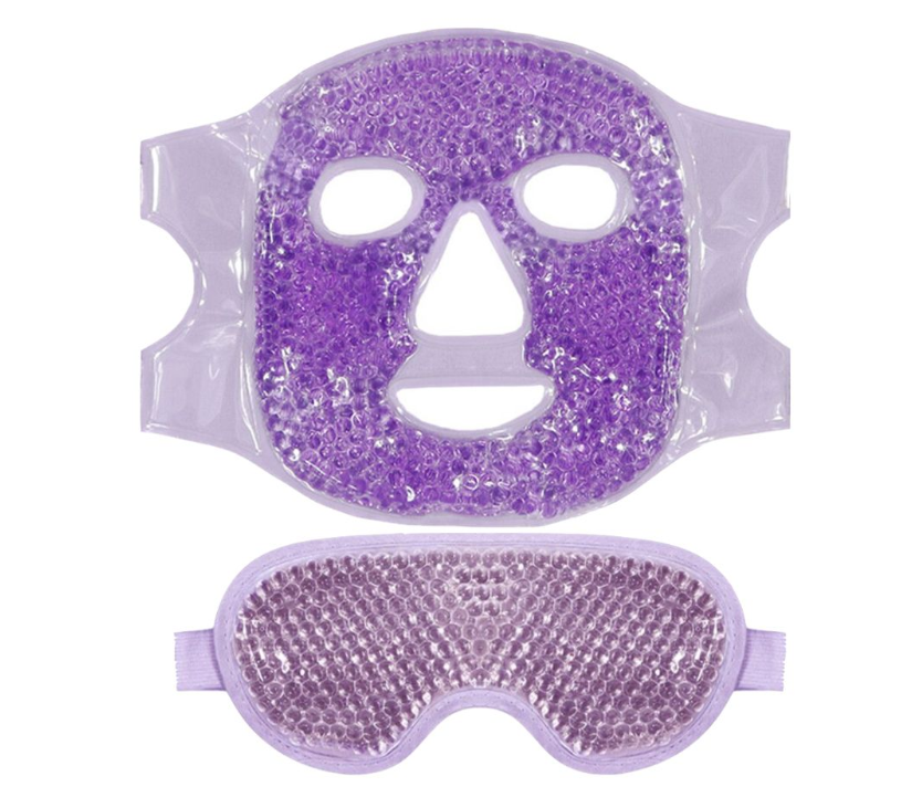 Beauty Health Migraine Relief Anti Aging Cooling Eye Mask and Face Mask - Purple