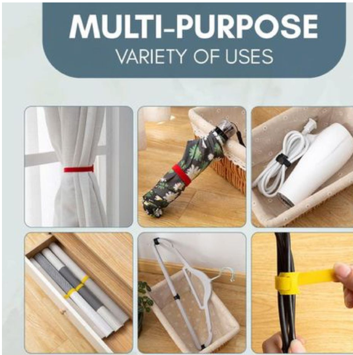 Home Office Computer Cable Management Cable Tie Organisers Set of 50 (15cm)