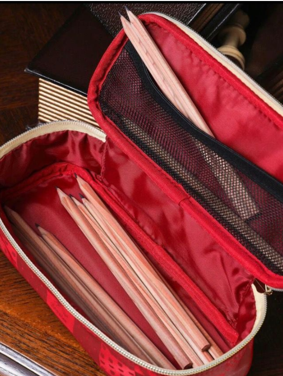 Harry Potter Large Capacity Pencil Bag Camouflage Canvas Pen Case