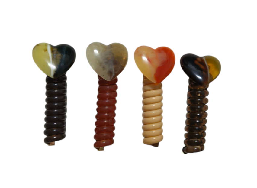 Chic Spiral Hair Ties and Heart-Shaped Braiding Tool