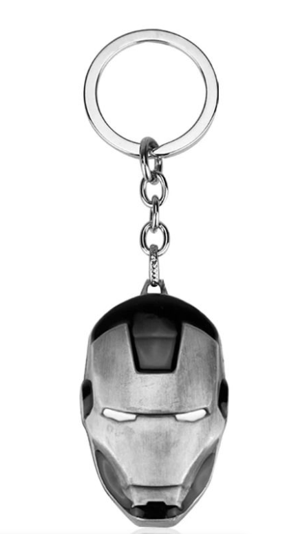 Iron Man Mask Metal Keychain/Keyring - Black