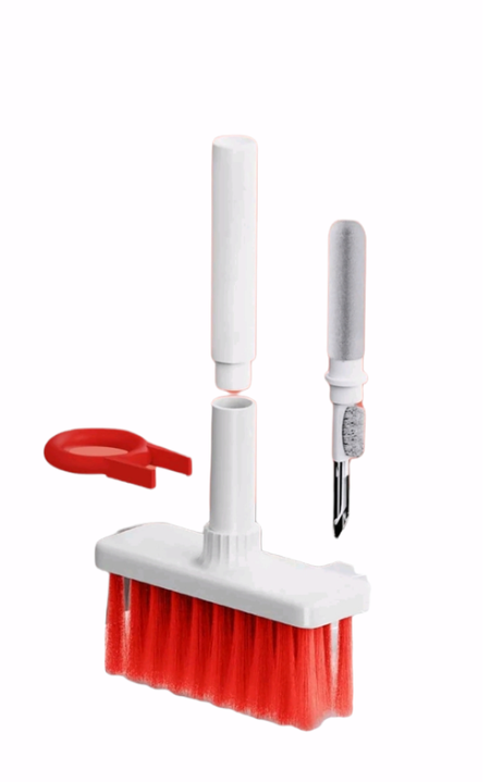 Keyboard Cleaner 5-in-1 Multi-Function Computer Cleaning Tools Kit - Red