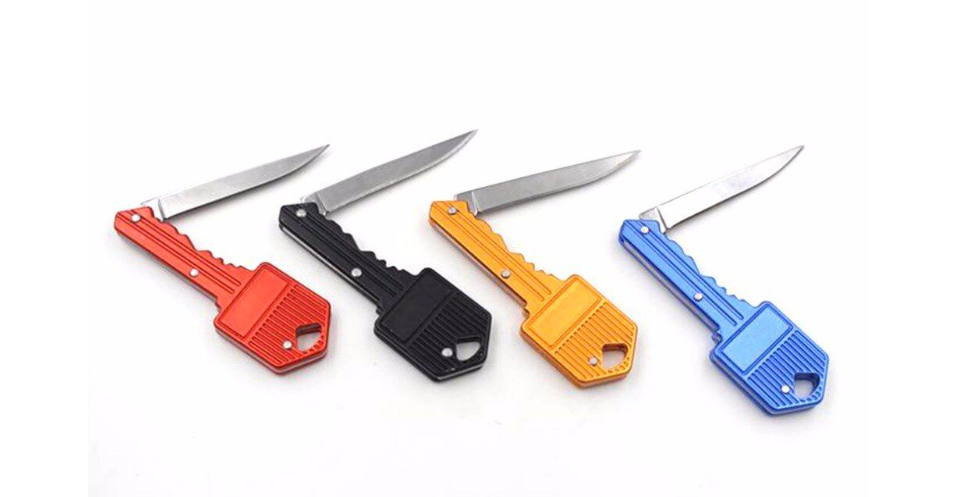 Camping Key Ring Folding Blade Knife 4 set