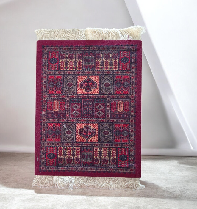 Arabian Persian Style Tassel Trim Mouse Pad - Maroon