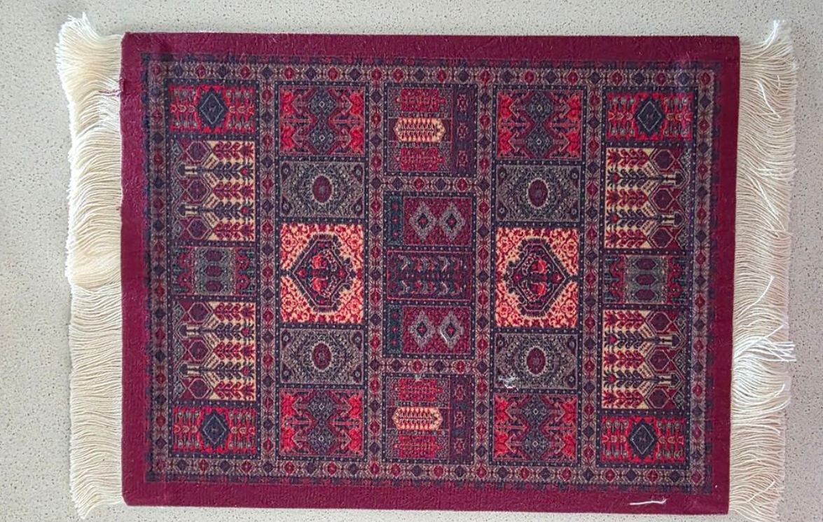 Arabian Persian Style Tassel Trim Mouse Pad - Maroon