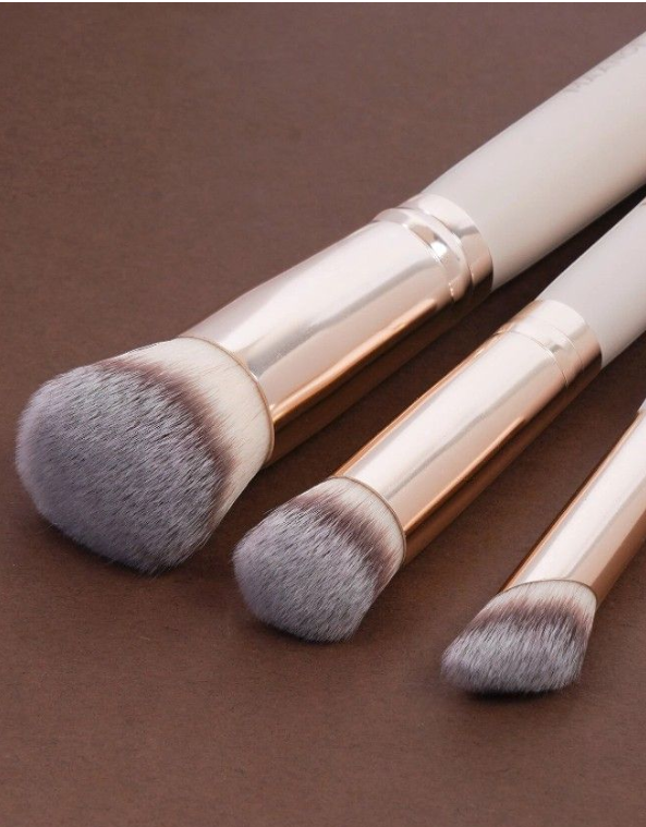 MAANGE - 3-Piece Ultra-Soft Luxury Makeup Brush Set - Apricot