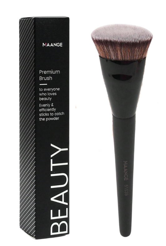 Maange Single Flat Round Tube Flat Head Foundation Makeup Brush