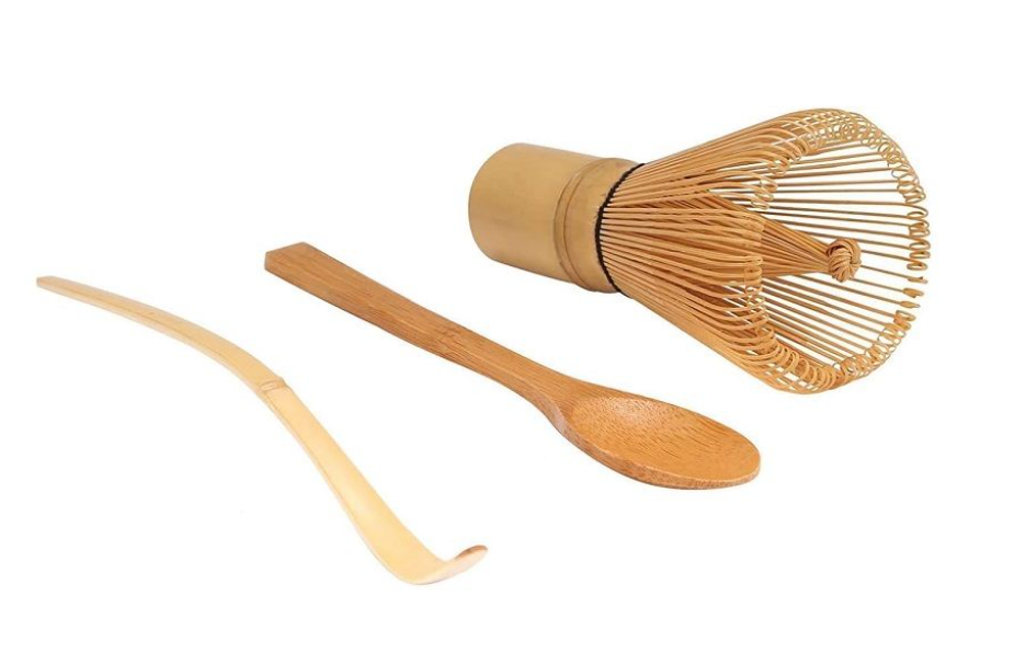 1-Set Matcha Whisk Set - Tea Whisk + Bamboo Scoop + Tea Spoon