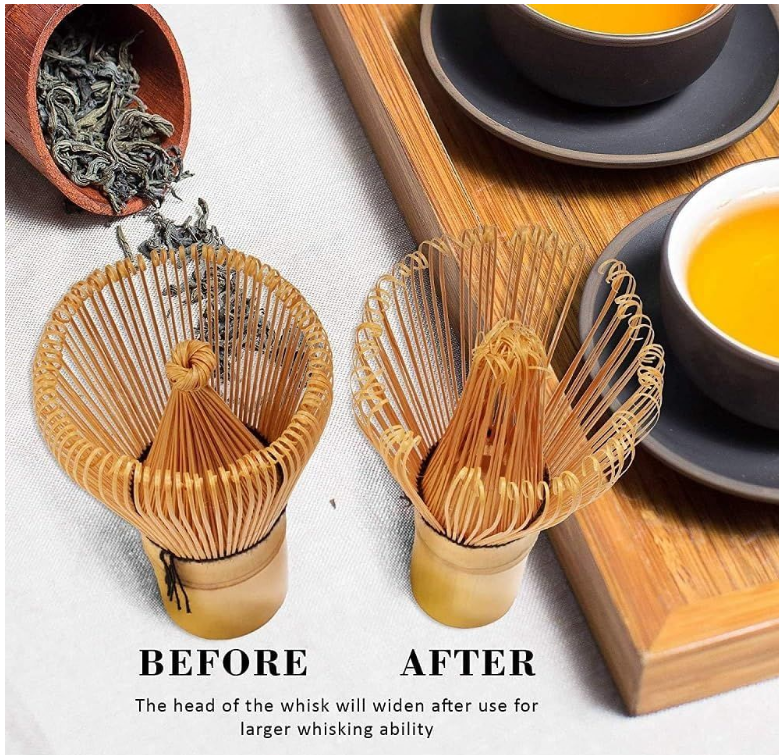 1-Set Matcha Whisk Set - Tea Whisk + Bamboo Scoop + Tea Spoon