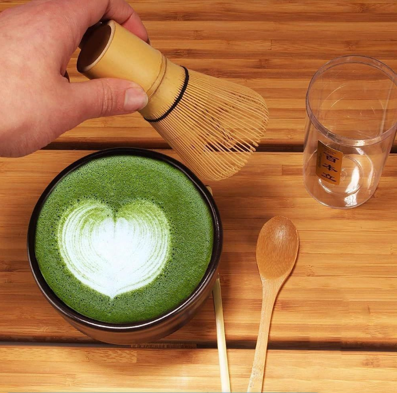 1-Set Matcha Whisk Set - Tea Whisk + Bamboo Scoop + Tea Spoon