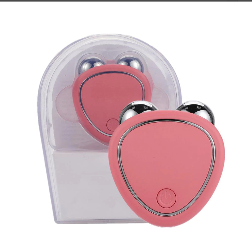 Mini Micro-Current Facial Lifting Skin Tightening & Wrinkle EMS Device - Pink