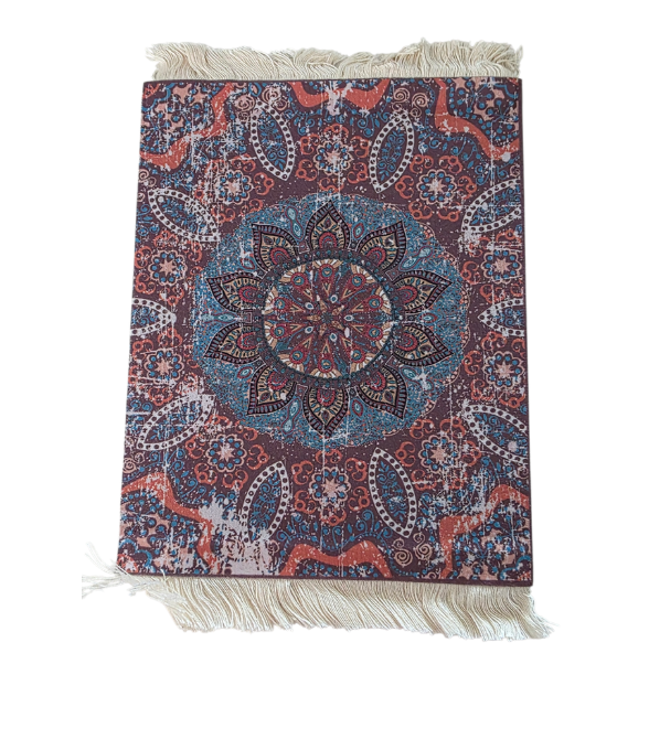 Arabian Persian Style Tassel Trim Mouse Pad - Blue, Brown