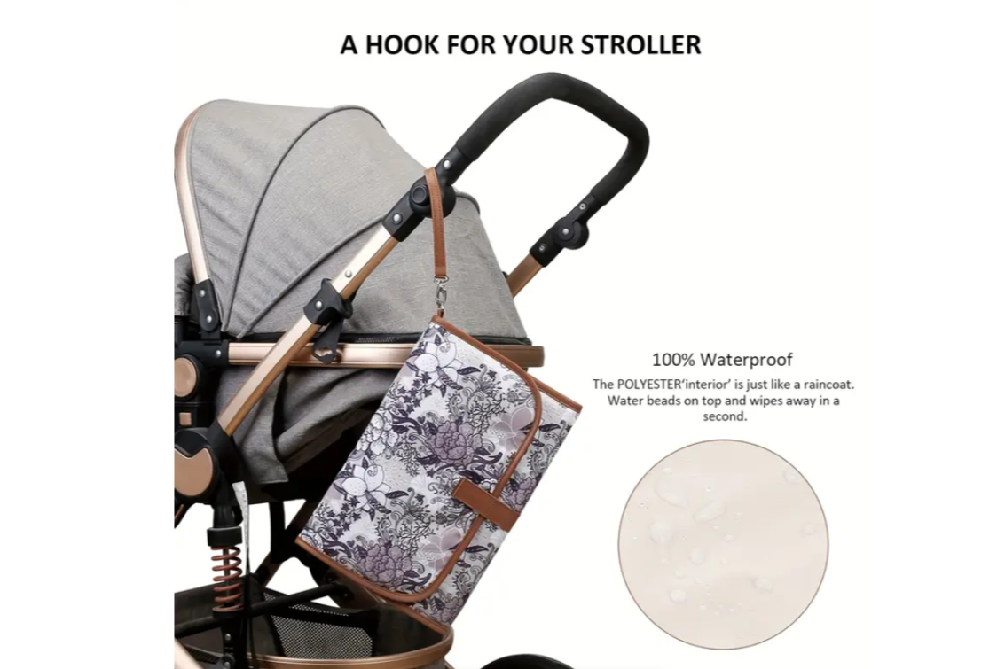 Portable Baby Nappy Changing Mat/Pouch - Blue