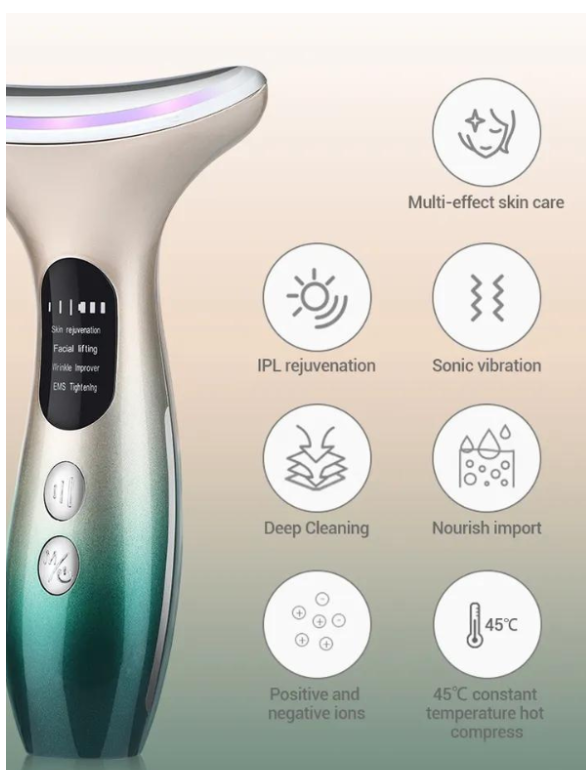 Neck Face Firming Toning Facial Device - Green
