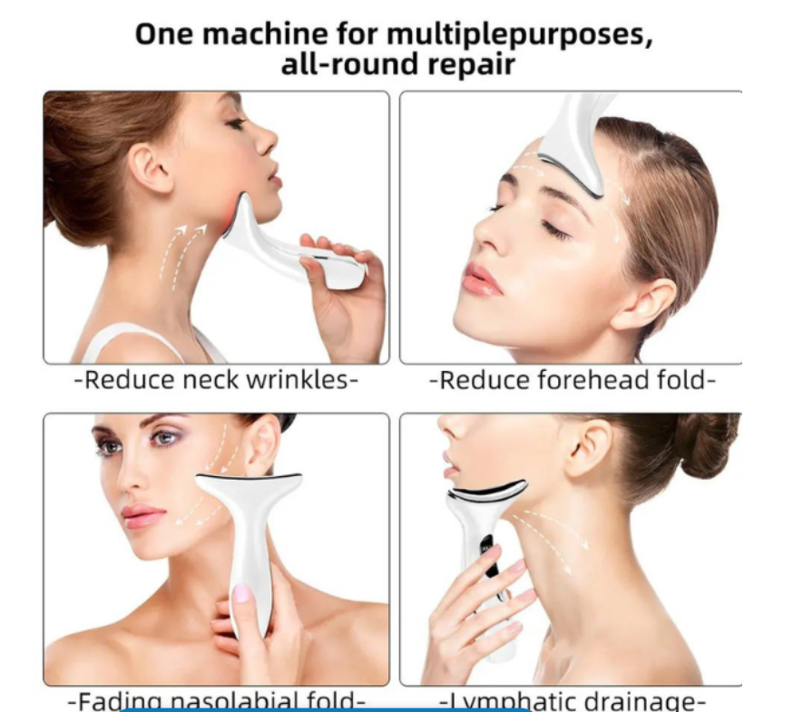 Neck Face Firming Toning Facial Device - White
