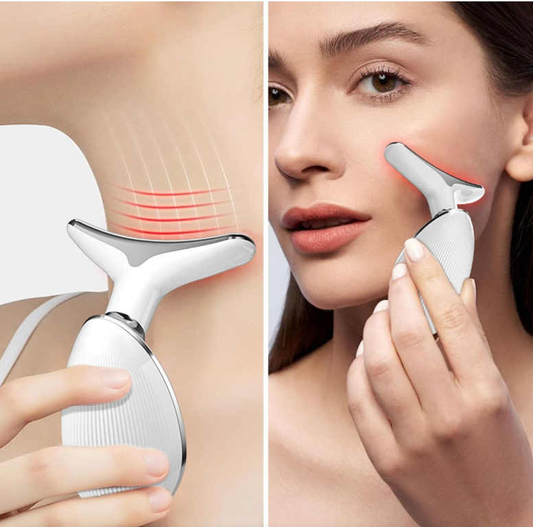 Face Neck Beauty Device, 7 Color Led Face Neck Massager