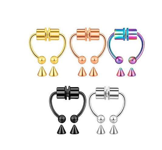 5 Pairs of Nose Rings Magnetic Nose Rings Fake Nose Rings Nose Clips