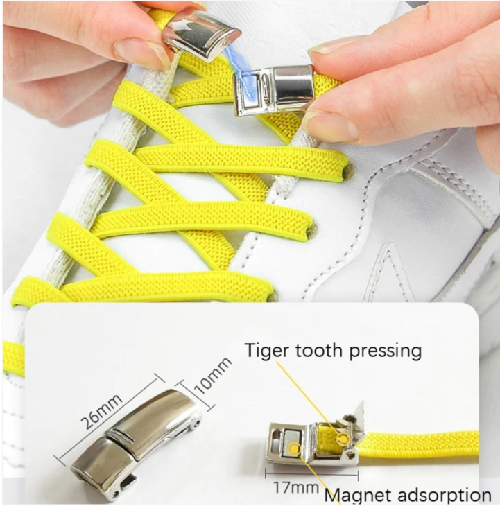 No Tie Magnetic Shoelace Lock For Kids and Adults - 1 Pair