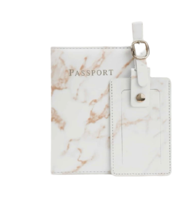 Graphic Passport Case & Luggage Tag Passport Holder & Bag Tag Set