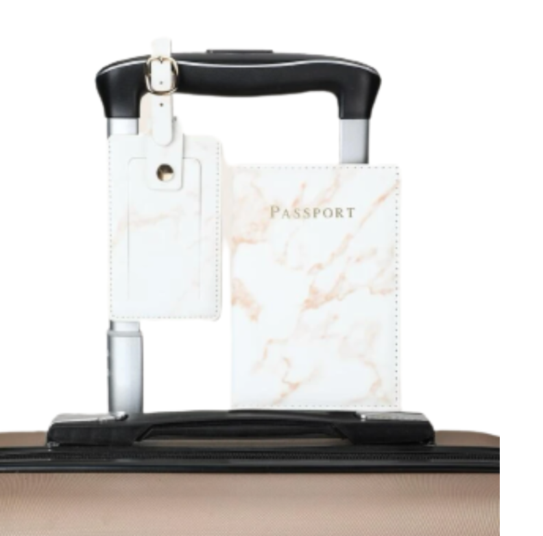 Graphic Passport Case & Luggage Tag Passport Holder & Bag Tag Set