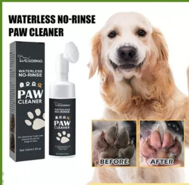 Paw Cleaner Dry Pet Shampoo Foam With Silicone Brush For Dogs and Cats