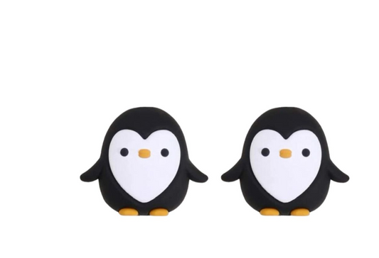 2pcs Penguin Design Charger Cord Protector - Black