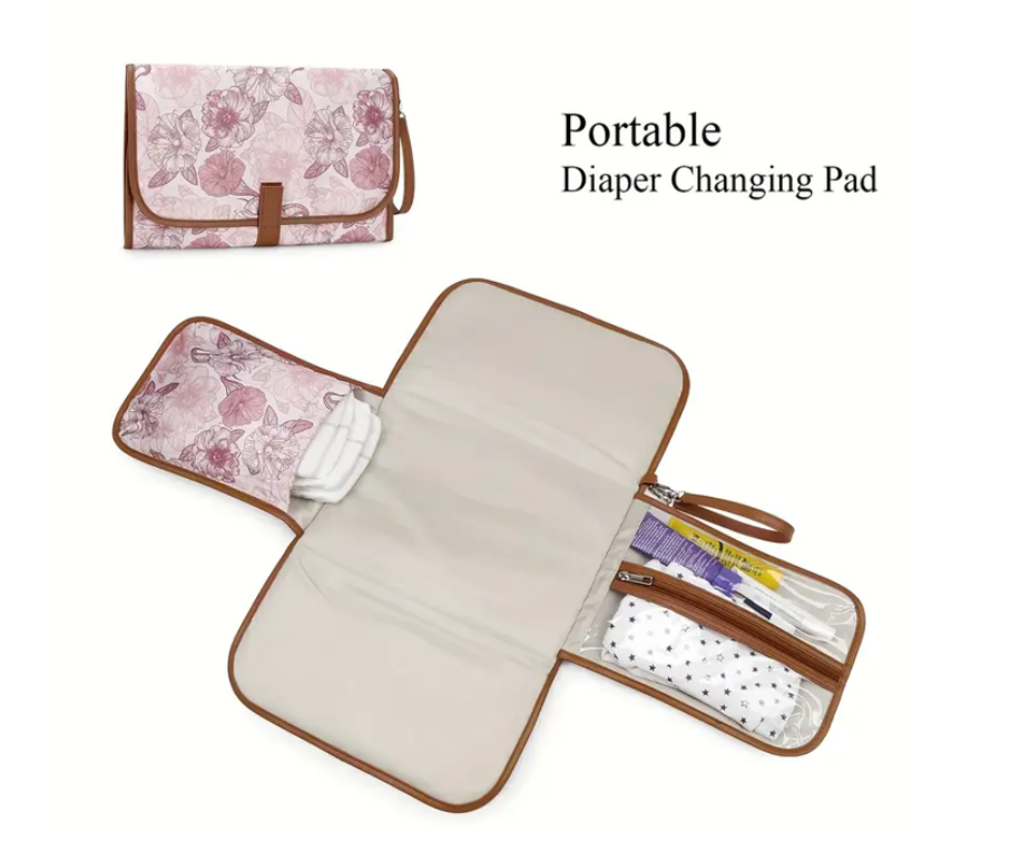 Portable Baby Nappy Changing Mat/Pouch - Pink